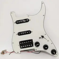 FOR FENDER GUITAR PREWIRED LOADED PICKGUARD SET,STRAT ALNICO 5 HUMBUCKER PICKUPS