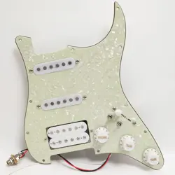 STRAT GUITAR PREWIRED LOADED PICKGUARD SET,FOR FENDER ALNICO 5 HUMBUCKER PICKUPS