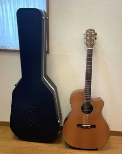 ELECTRIC ACOUSTIC GUITAR FENDER GA-43SCE NAT WALNUT NATURAL WITH HARD CASE