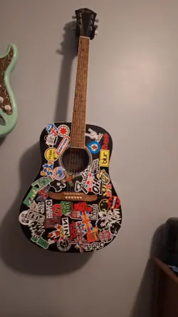 USED FENDER CD-60S 6-STRING DREADNOUGHT ACOUSTIC GUITAR (BLACK)