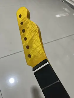 AAA ROSEWOOD 21FRETS FENDER TELE SATIN YELLOW FLAME MAPLE ELECTRIC GUITAR NECK