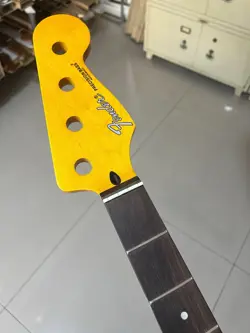 ELECTRIC BASS NECK MAPLE PREC BASS FENDER 21FRETS 34INCH ROSEWOOD BLOCK INLAY