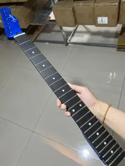 STAINLESS STEEL 22FRET FENDER BLUE ROASTED FLAME MAPLE ROSEWOOD GUITAR NECK