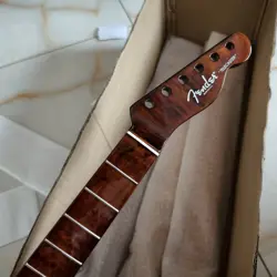 21FRET TL ELECTRIC GUITAR NECK PART MAPLE FLAME FOR DIY FENDER REPLACE