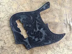 CUSTOM TOOLED LEATHER PICKGUARD FITS FENDER JAZZ BASS