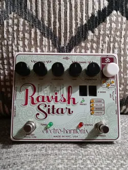 ELECTRO-HARMONIX RAVISH SITAR+GUITAR EFFECTS PEDAL+EMULATOR+EHX+FENDER+DOD+GREAT
