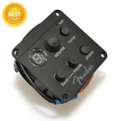 FISHMAN FENDER ISYS+ PREAMP PIEZO PICKUP SYSTEM EQ TUNER BLACK  ACOUSTIC GUITAR