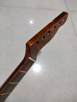 21 FRETS TELE ELECTRIC GUITAR NECK PART FLAME MAPLE FOR DIY FENDER REPLACE GLOSS