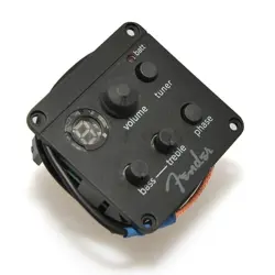 FISHMAN FENDER ISYS+ PREAMP PIEZO PICKUP SYSTEM EQ TUNER BLACK  ACOUSTIC GUITARS