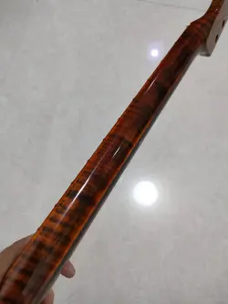 DIY 21 FRET TELE ELECTRIC GUITAR NECK PART FLAME MAPLE FOR FENDER REPLACE GLOSS