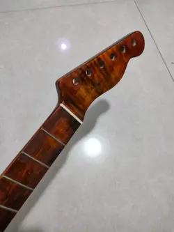 GLOSS 21 FRET TELE ELECTRIC GUITAR NECK PART FLAME MAPLE FOR DIY FENDER REPLACE
