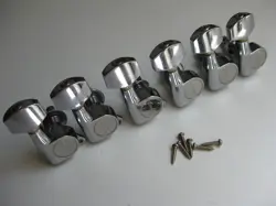 ORIGINAL SQUIER BY FENDER GUITAR SET OF 6 INLINE TUNERS FOR PROJECT UPGRADE