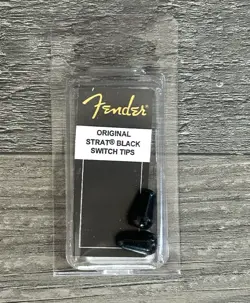 GENUINE FENDER ORIGINAL BLACK STRATOCASTER STRAT SWITCH TIPS 099-4939-000 (2)