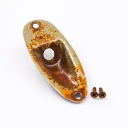 AGP ™ - FENDER ® STRATOCASTER ® STRAT ® AGED RELIC NICKEL JACK PLATE #732567