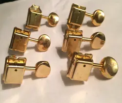 GOLD KLUSON 6 IN LINE DELUXE SERIES TUNERS FOR FENDER STRATOCASTER/TELECASTER