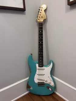 FENDER CUSTOM SHOP 1967 STRATOCASTER HEAVY RELIC GUITAR AGED SEA FOAM GREEN