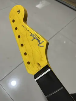 DIY ROSEWOOD 22FRETS FENDER STRAT YELLOW MAPLE ELECTRIC GUITAR NECK 25.5INCHE