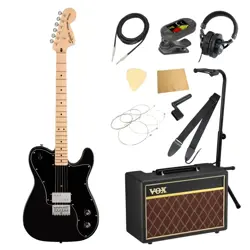 SQUIER BY FENDER PARANORMAL ESQUIRE DELUXE MBK WITH VOX AMP 11-PIECE BEGINNER'S