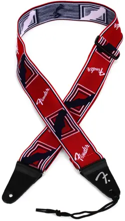 FENDER WEIGHLESS GUITAR STRAP - RED/WHITE/BLUE