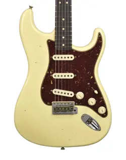 FENDER CUSTOM SHOP 63 STRATOCASTER JOURNEYMAN RELIC IN AGED VINTAGE WHITE