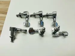 GENUINE FENDER SQUIRE CHROME LOCKING TUNERS 6-INLINE 2-PIN STRAT/TELE MACHINES