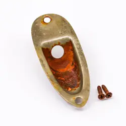 AGP ™ - FENDER ® STRATOCASTER ® STRAT ® AGED RELIC NICKEL JACK PLATE #6112532