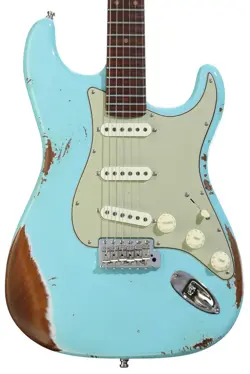 FENDER CUSTOM SHOP GT11 DELUXE STRATOCASTER ELECTRIC GUITAR - DAPHNE BLUE, HEAVY