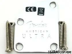 FENDER AMERICAN ULTRA STRAT NECK PLATE STRATOCASTER CHROME CONTOUR, USA