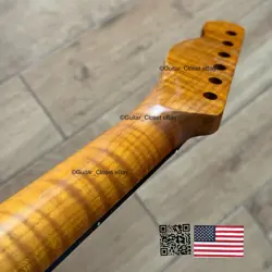 SALE ROASTED FLAME MAPLE ROSEWOOD STAINLESS TELE NECK NITRO FIT FENDER TR22BE