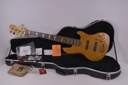 2002 FENDER AMERICAN DELUXE JAZZ BASS V 5-STRING FMT FLAME MAPLE TOP TRANSPARENT