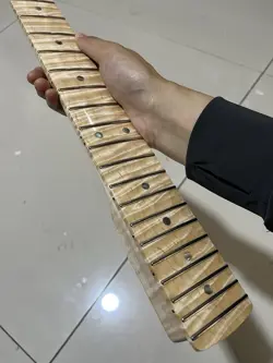 STAINLESS STEEL 22FRET FENDER STRAT GLOSS FLAME MAPLE ELECTRIC GUITAR NECK 25.5