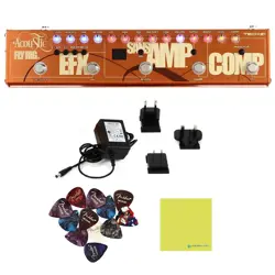 TECH 21 FLY RIG ACOUSTIC MULTI EFFECTS PEDAL BUNDLE WITH 12X FENDER GUITAR PI...