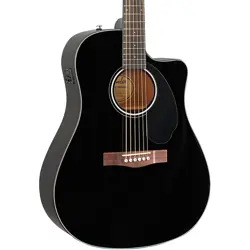 FENDER CD-60SCE DREADNOUGHT ACOUSTIC-ELECTRIC GUITAR BLACK REFURBISHED