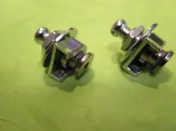 VINTAGE 1990 SCHALLER W GERMANY US PAT CHROME STRAP LOCKS FOR FENDER STRAT TELE