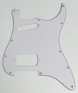 PICKGUARD COMPATIBLE FOR FIT FENDER STRATOCASTER 11 SCREW HS STYLE GUITAR WHITE