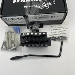 NEW WILKINSON VINTAGE TREMOLO FOR FENDER STRATOCASTER STEEL BLACK WV6-SB-BK