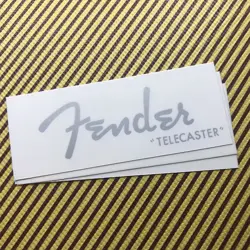 3PCS SILVER FENDER&TELE  GUITAR DECAL WATERSLIDE TRANSFER GUITARS HEAD STICKER