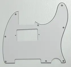 PICKGUARD COMPATIBLE FOR FIT FENDER TELECASTER 8 HOLE HUMBUCKER GUITAR WHITE