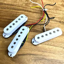 3 STRAT SINGLE COIL PICKUPS FENDER STYLE GUITAR STRATOCASTER SSS W/COVERS