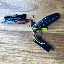 3 STRAT SINGLE COIL PICKUPS CERAMIC FENDER STYLE GUITAR STRATOCASTER SSS USED