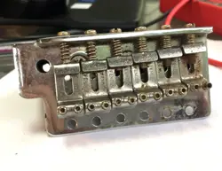 RELIC 1990S FENDER VINTAGE REISSUE STRATOCASTER GUITAR TREMOLO BRIDGE, 2-1/16