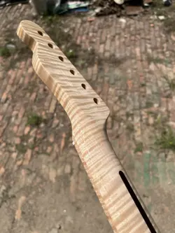 22FRETS FENDER TELE GLOSS NATURAL COLOR FLAME MAPLE ELECTRIC GUITAR NECK 25.5IN