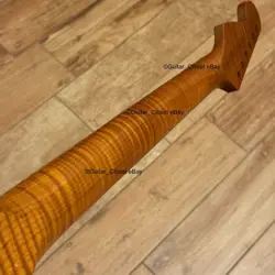 ROASTED FLAME MAPLE STAINLESS STRAT GUITAR NECK NITRO SATIN FITS FENDER SM22BT