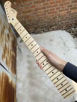 STAINLESS STEEL 22FRETS FENDER STRAT MAPLE ELECTRIC GUITAR NECK NATURAL WOOD