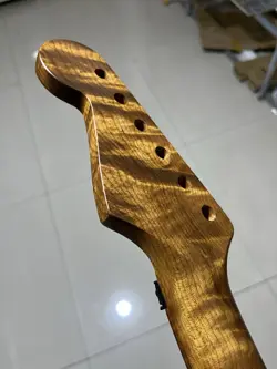 FLOYD NUT 22FRETS FENDER STRAT ROASTED FLAME MAPLE ELECTRIC GUITAR NECK 25.5IN