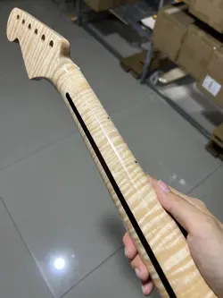 21FRETS NATURAL COLOR FLAME MAPLE ELECTRIC GUITAR NECK FOR FENDER START
