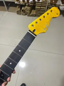 STAINLESS STEEL 22FRETS YELLOW GLOSS ELECTRIC GUITAR NECK ROSEWOOD FENDER START