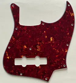 4 PLY RED TORTOISE PICKGUARD FIT FENDER GEDDY LEE JAZZ BASS STYLE
