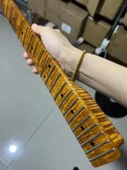 STAINLESS STEEL 22FRETS ROASTED FLAME MAPLE DIY ELECTRIC GUITAR NECK FENDER TELE