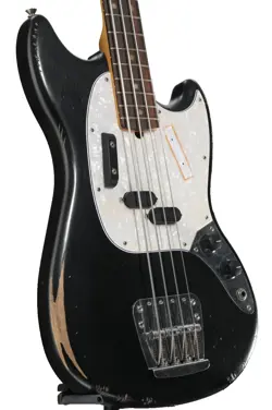 SOLIDBODY ELECTRIC BASS GUITAR FENDER JMJ ROAD WORN MUSTANG BASS - BLACK